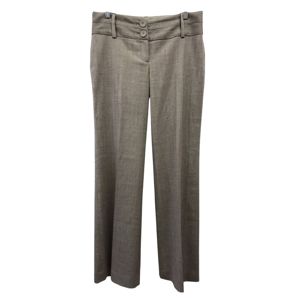 Ann Taylor Lindsay Pants Womens 4 Brown Wool Bootcut